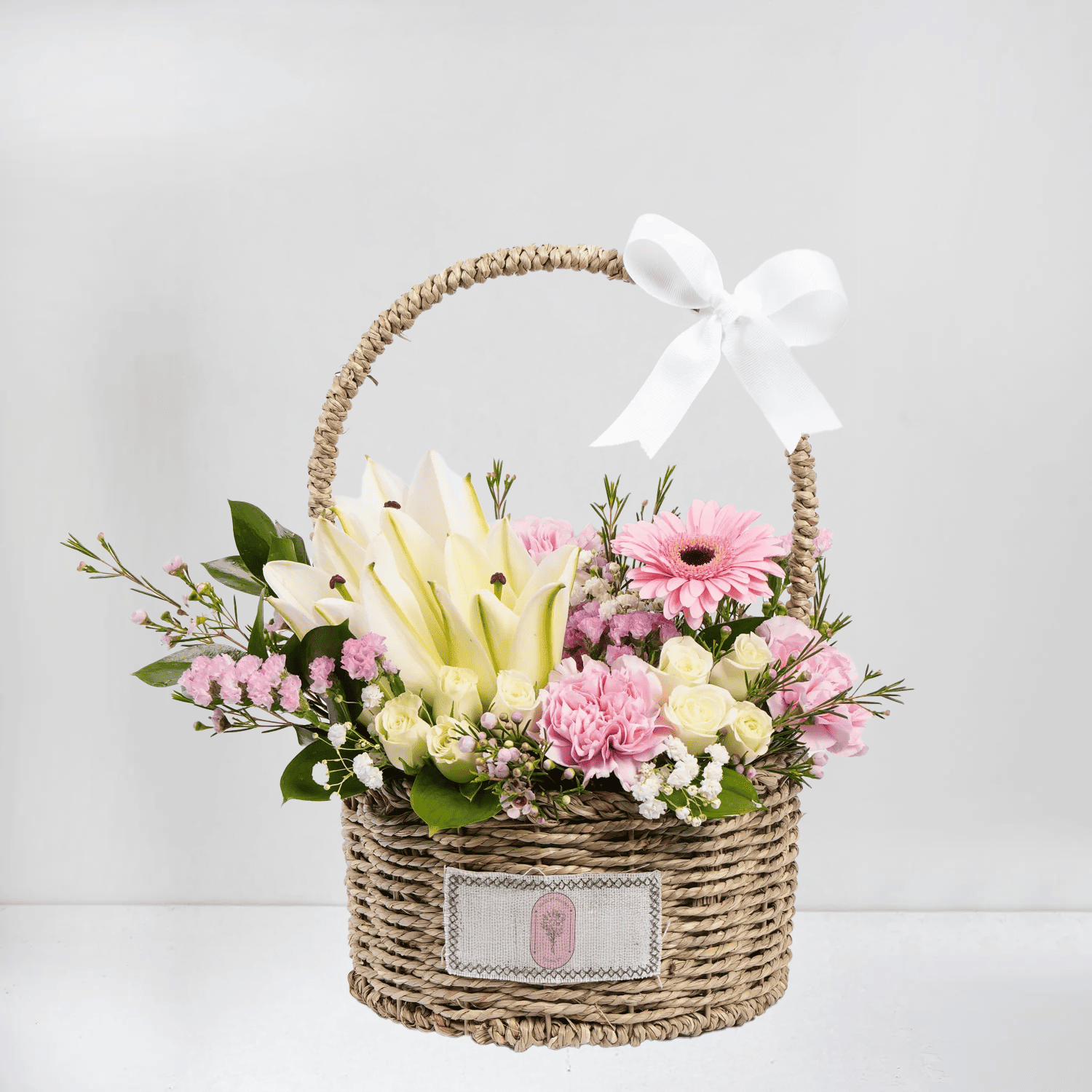 Lily & Rose Floral Basket
