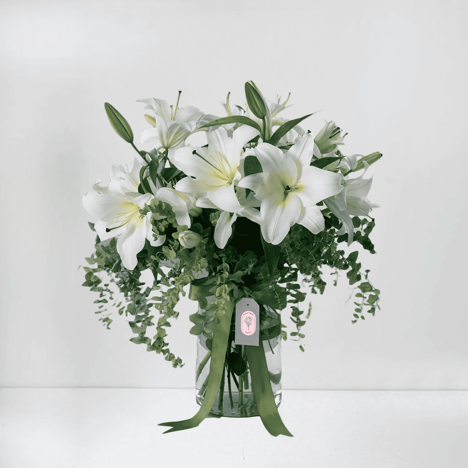 White Lilies Vase