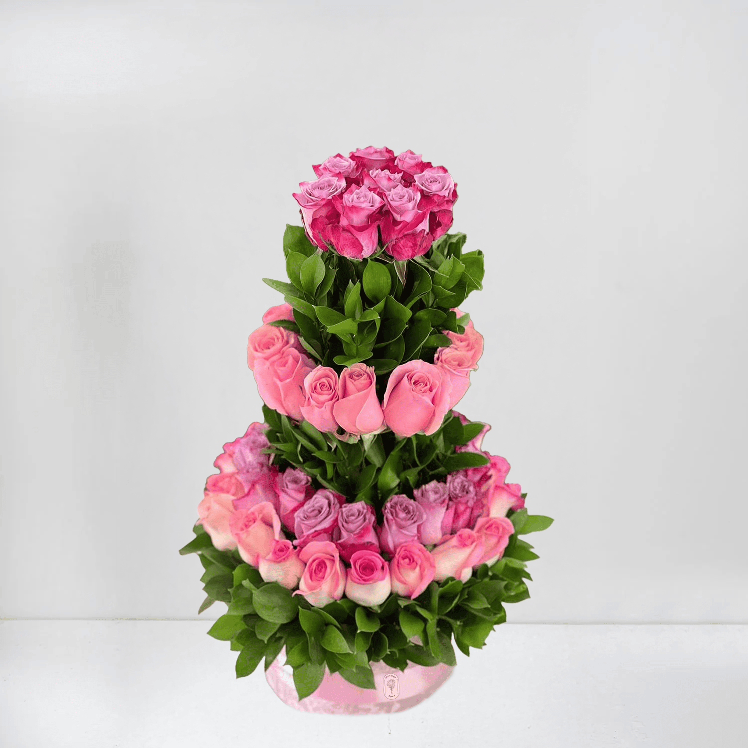 Elegant Tower of Pink & Lavender Roses