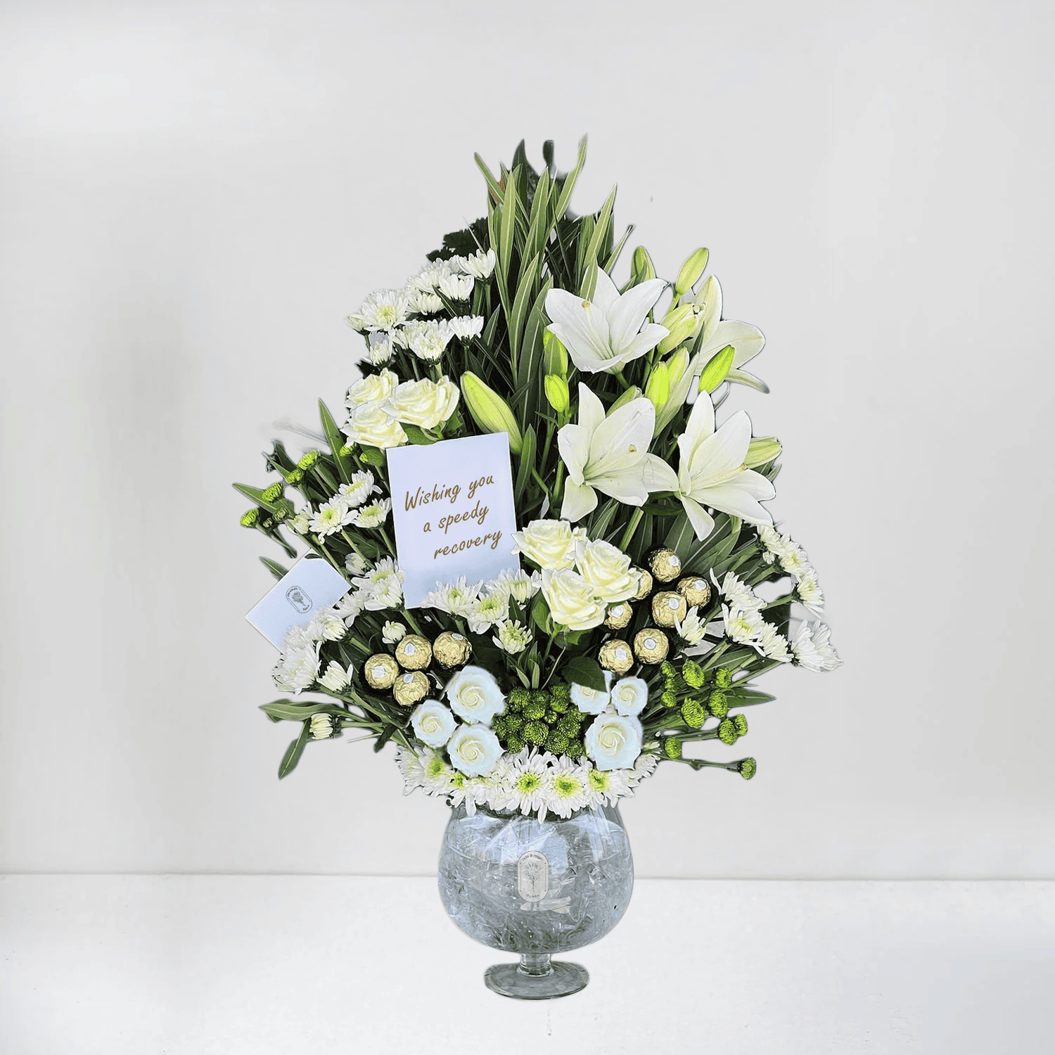 White Lilies, Roses & Ferrero Chocolates